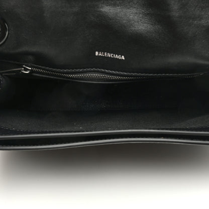 Balenciaga Crushed Calfskin Monochrome Medium Crush Chain Bag Black 4 of 8