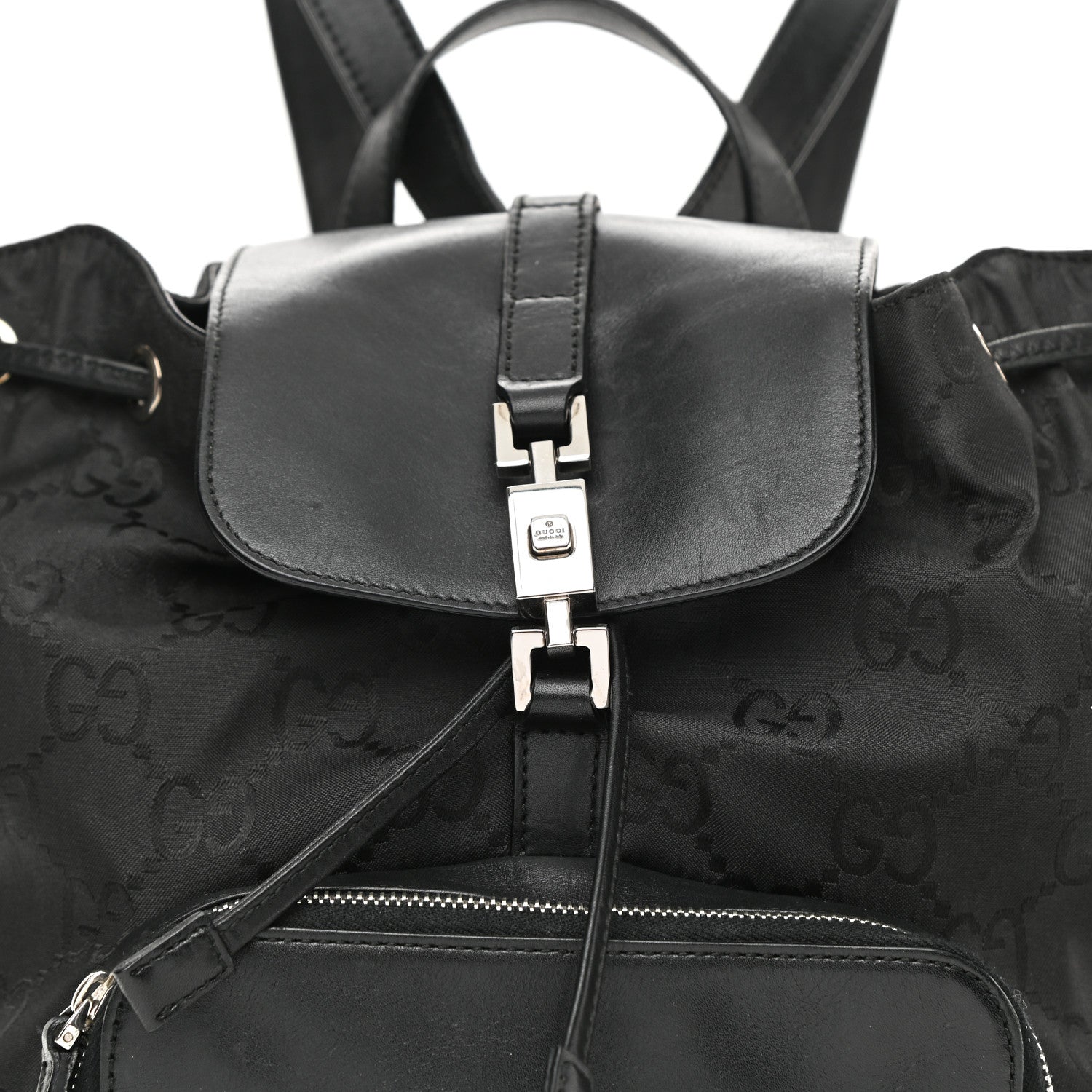 Gucci Nylon Monogram Backpack Black 8 of 15