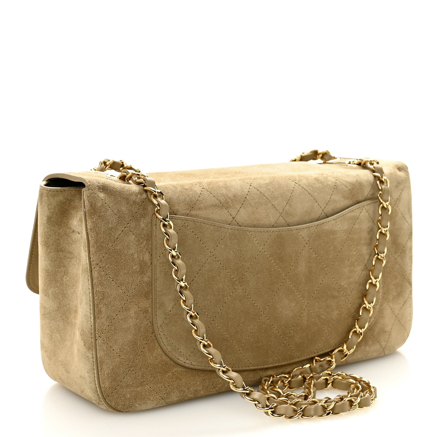 Chanel Suede Calfskin Small Souplissimo Maxi Flap Dark Beige 4 of 21