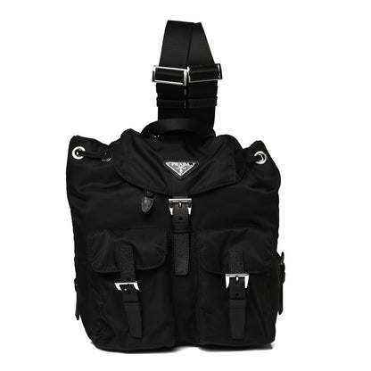 Prada Tessuto Nylon Saffiano Small Backpack Black 1 of 12