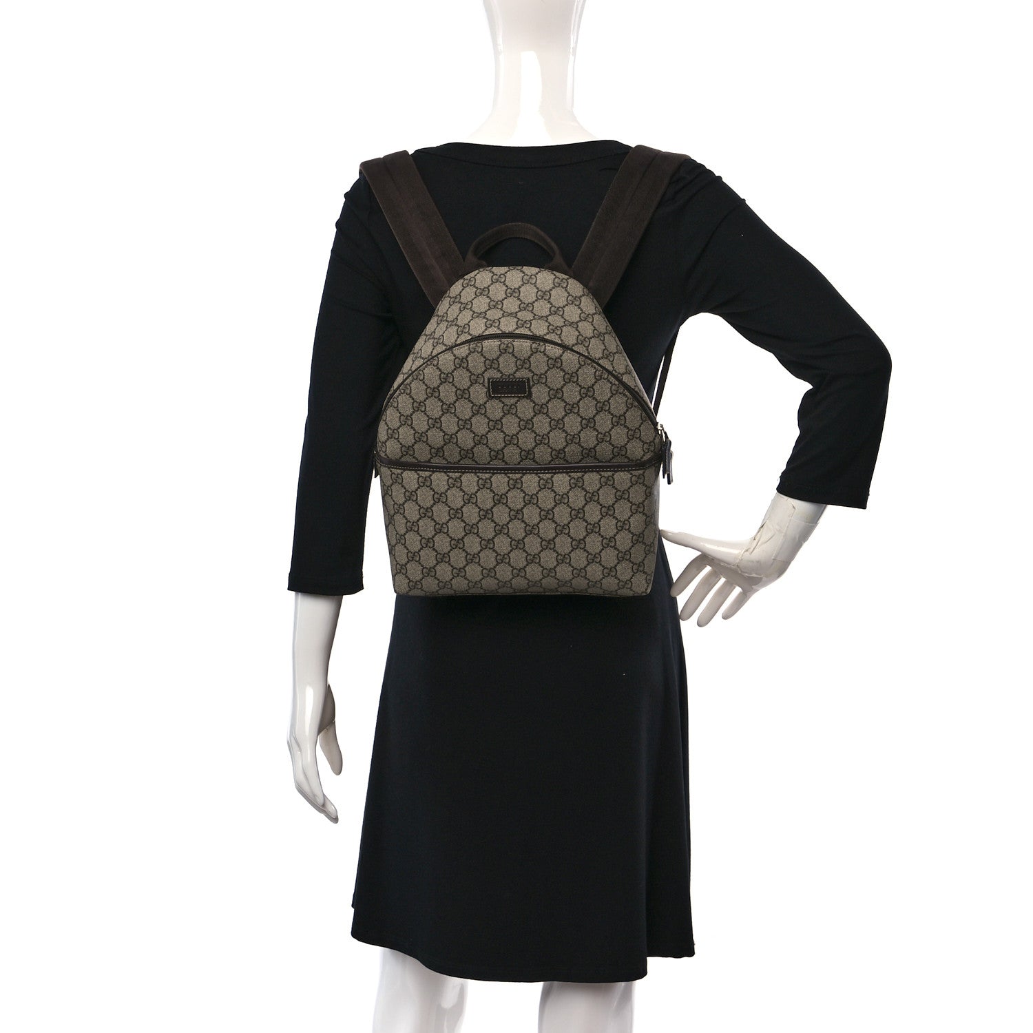 Gucci GG Supreme Monogram Margaux Calfskin Childrens Day Backpack Beige Ebony Cocoa Dark Chocolate 2 of 9