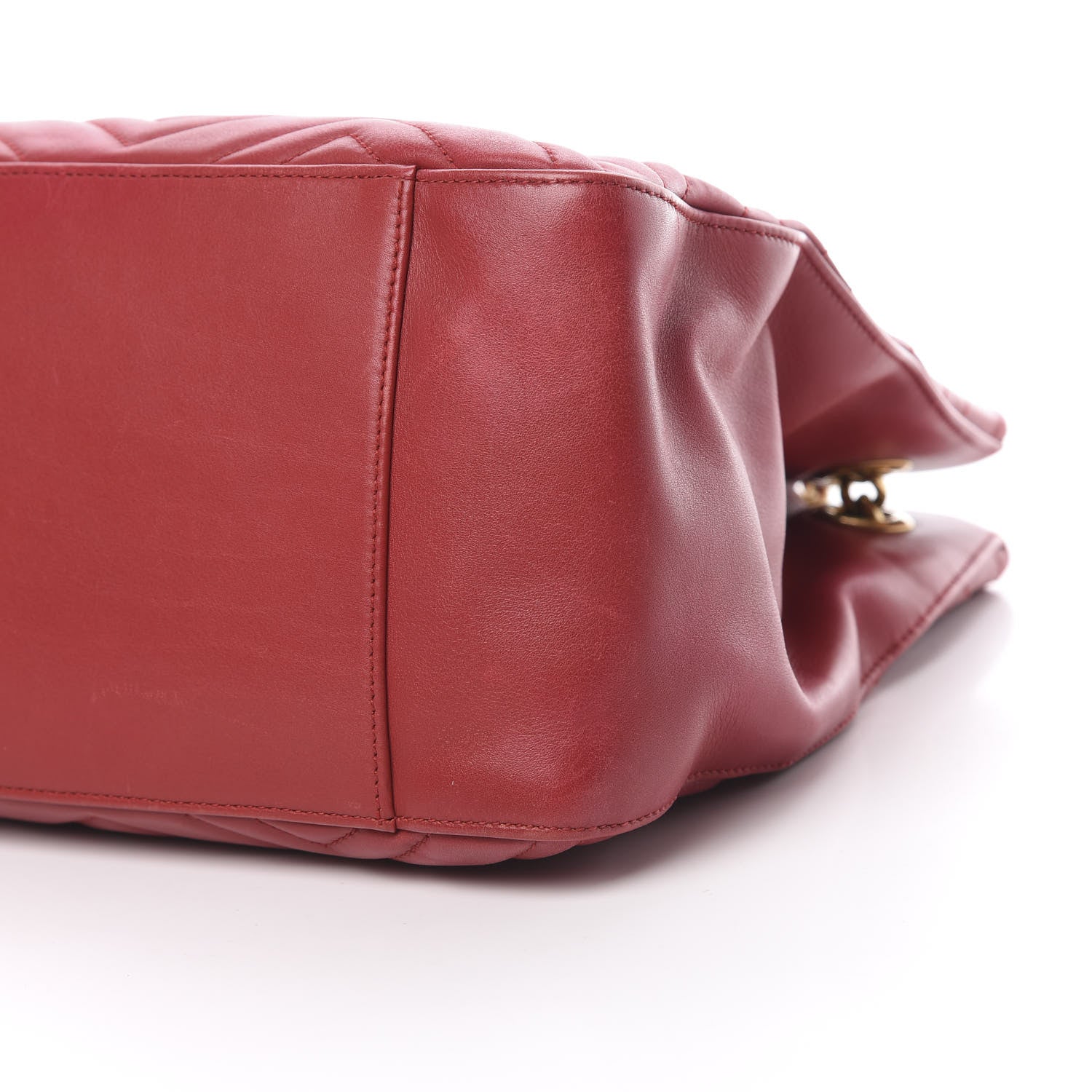 Gucci Calfskin Matelasse Medium GG Marmont Shoulder Tote Bag Hibiscus Red 10 of 15