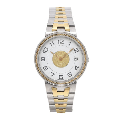 Hermes Stainless Steel 32mm Sellier Quartz Watch Gold 1 of 5