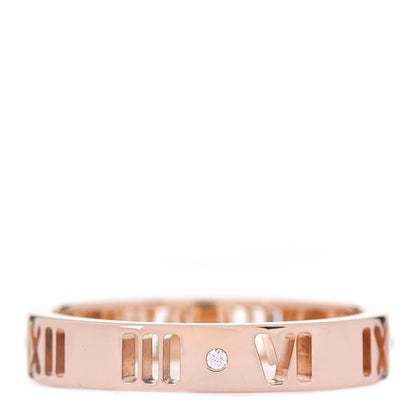 Tiffany 18K Rose Gold Diamond Atlas Pierced Ring 50 5.5 3 of 5