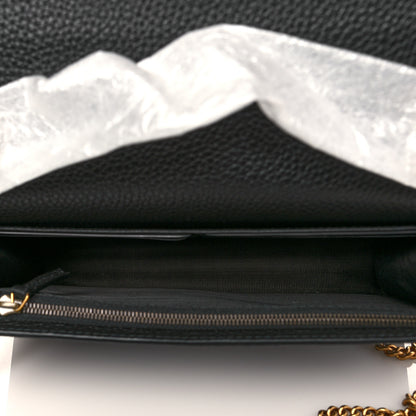 Gucci Grained Calfskin L'aveugle Par Amour Chain Wallet Black 5 of 10