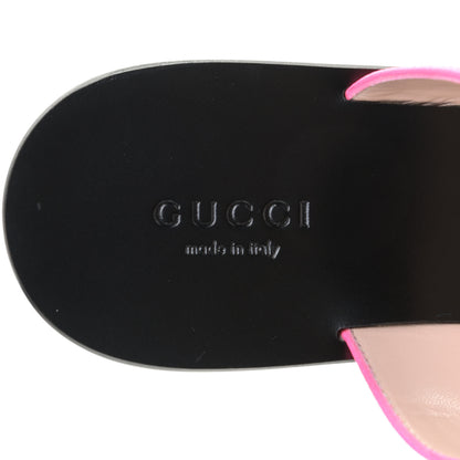 Gucci Calfskin GG Marmont Thong Sandals 35.5 Fuxia Fluo 12 of 15