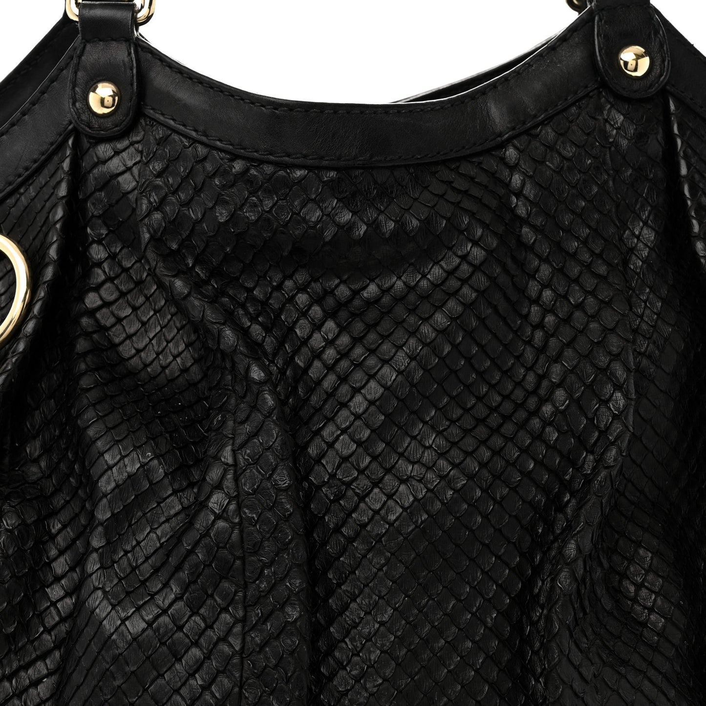 Snakeskin Large Sukey Tote Black