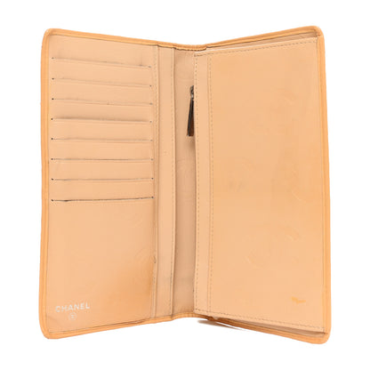 Chanel Calfskin Quilted Cambon Yen Wallet Beige Black 6 of 11