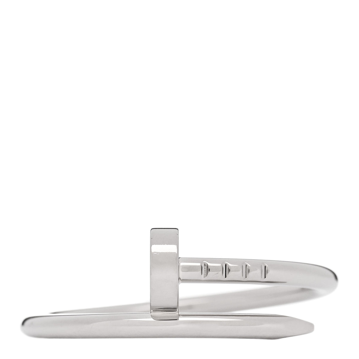 Cartier 18K White Gold Small Juste Un Clou Ring 59 8.75 1 of 5