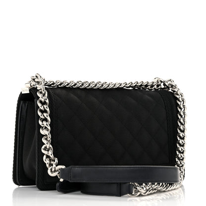 Chanel Canvas Quilted Medium Fluo Boy Flap Black 3 of 10