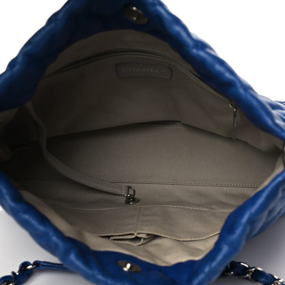 Chanel Caviar Quilted Easy Zip Tote Cobalt Blue 5 of 10