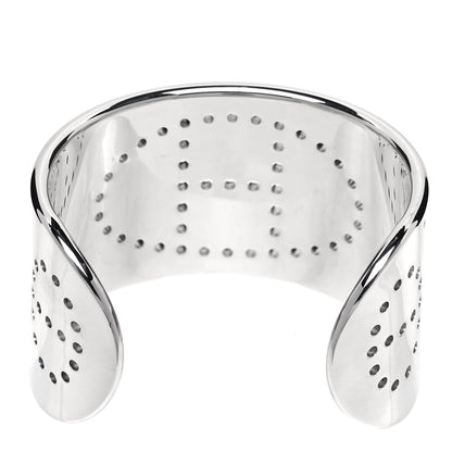 Hermes Sterling Silver Eclipse Cuff LG 3 of 5