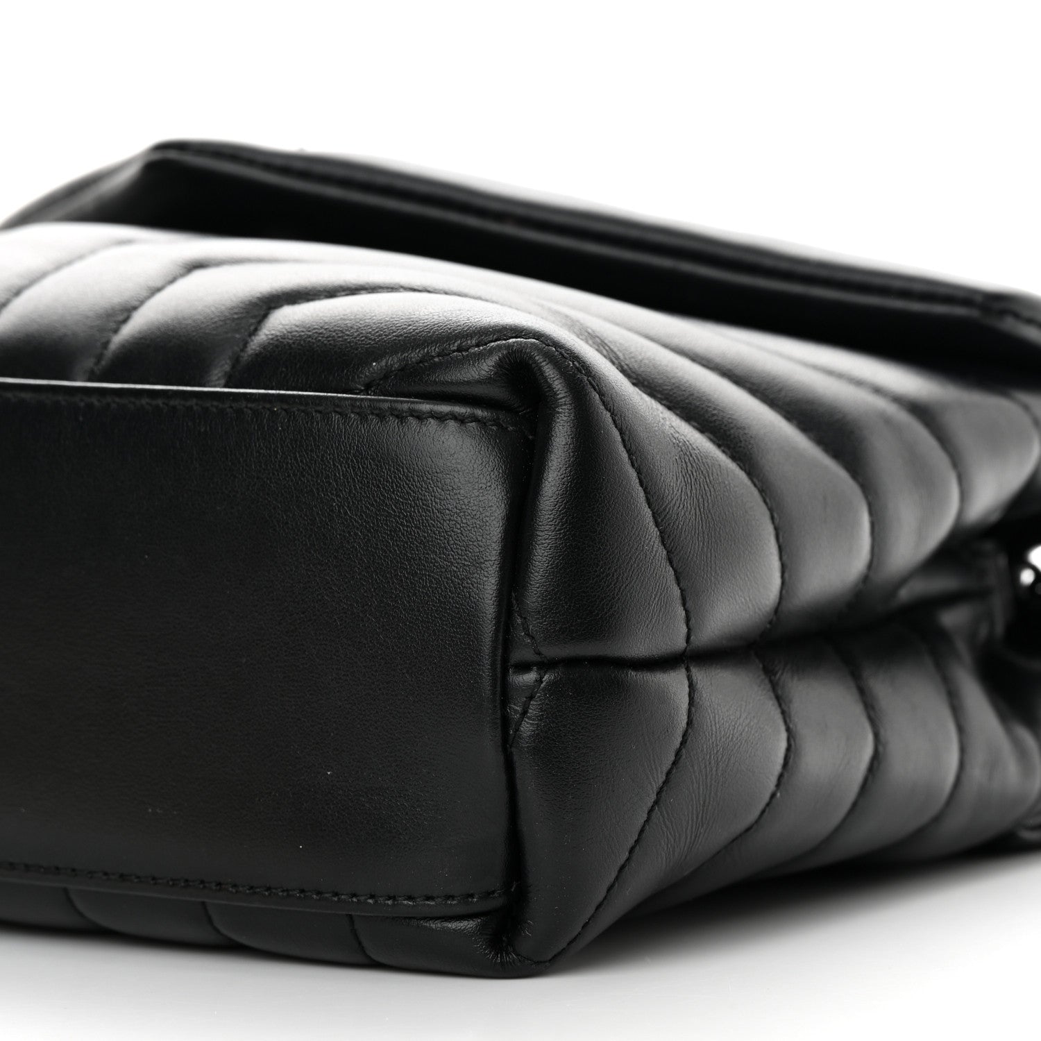 Saint Laurent Calfskin Y Quilted Monogram Small Loulou Chain Satchel Black 10 of 14