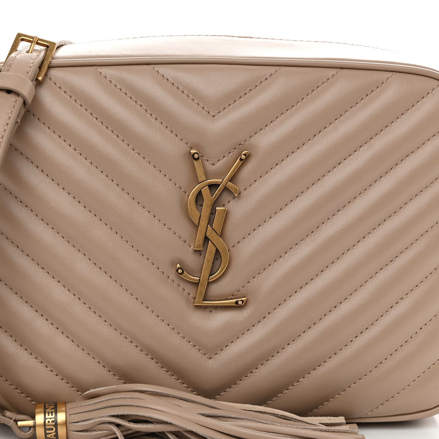 Calfskin Matelasse Monogram Lou Camera Bag Dark Beige