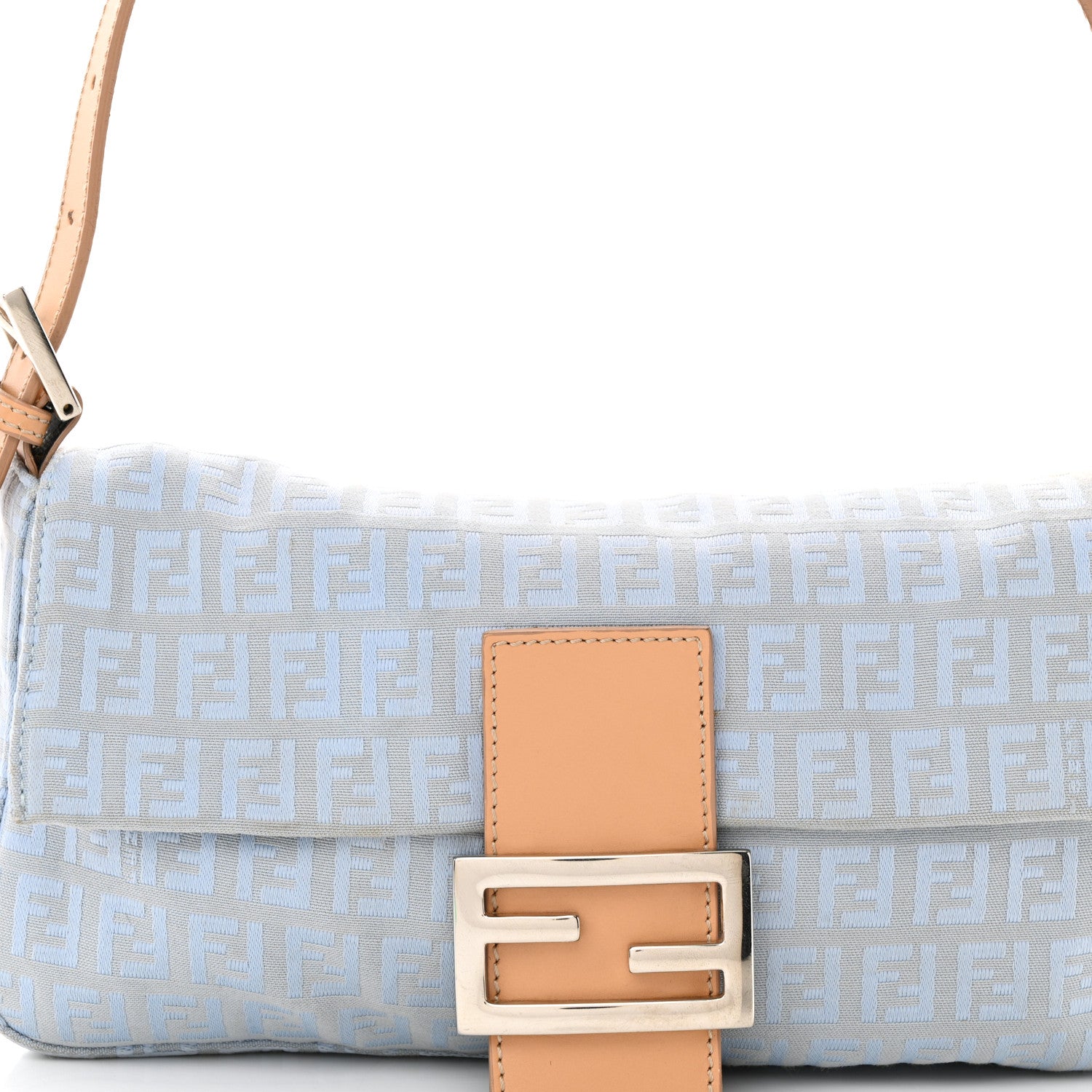 Fendi Zucchino Baguette Celeste Natural 7 of 11