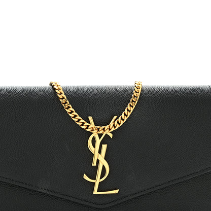 Saint Laurent Grain de Poudre Uptown Chain Wallet Black 7 of 10