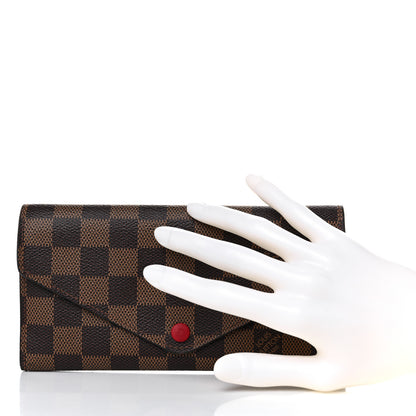 Louis Vuitton Damier Ebene Josephine Wallet Red 3 of 7