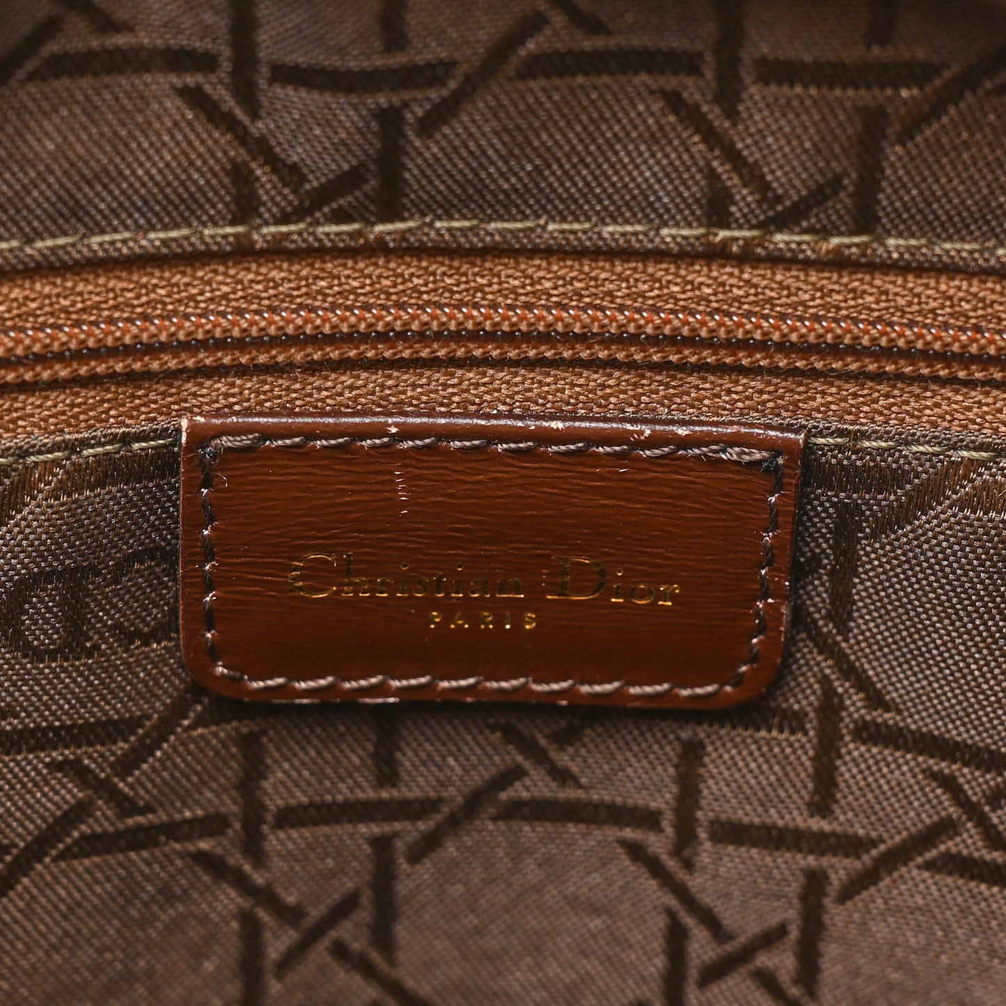 Nylon Cannage Large Lady Dior Brown