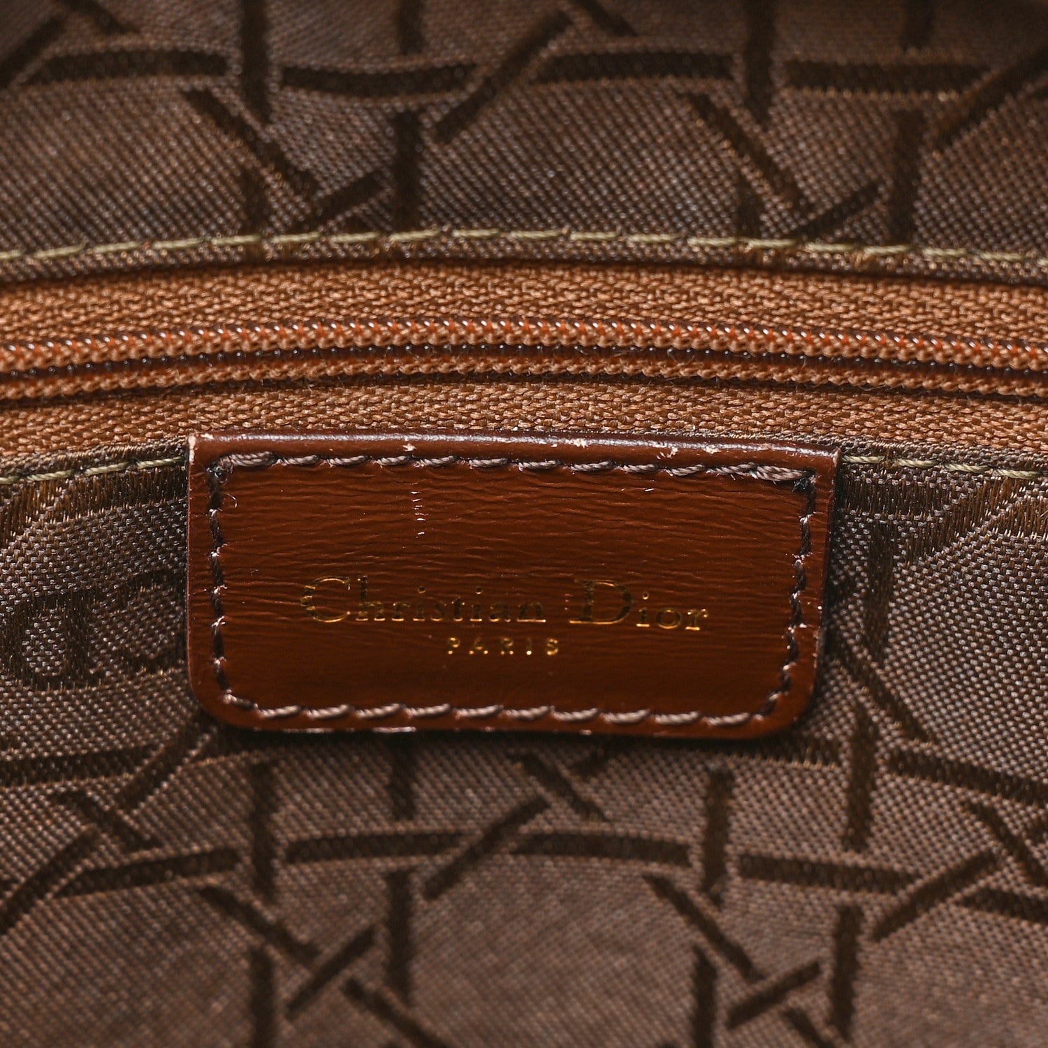 Christian Dior Nylon Cannage Large Lady Dior Brown 6 of 13