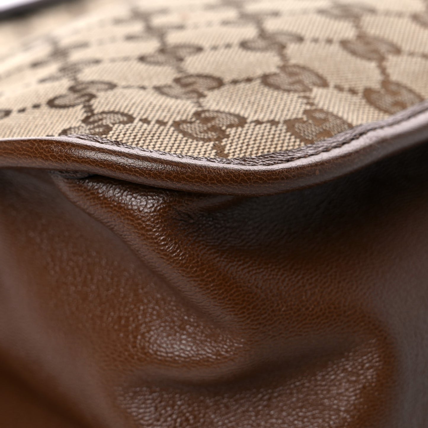 Monogram Calfskin Large Horsebit 1955 Tote Bag Beige Brown Sugar