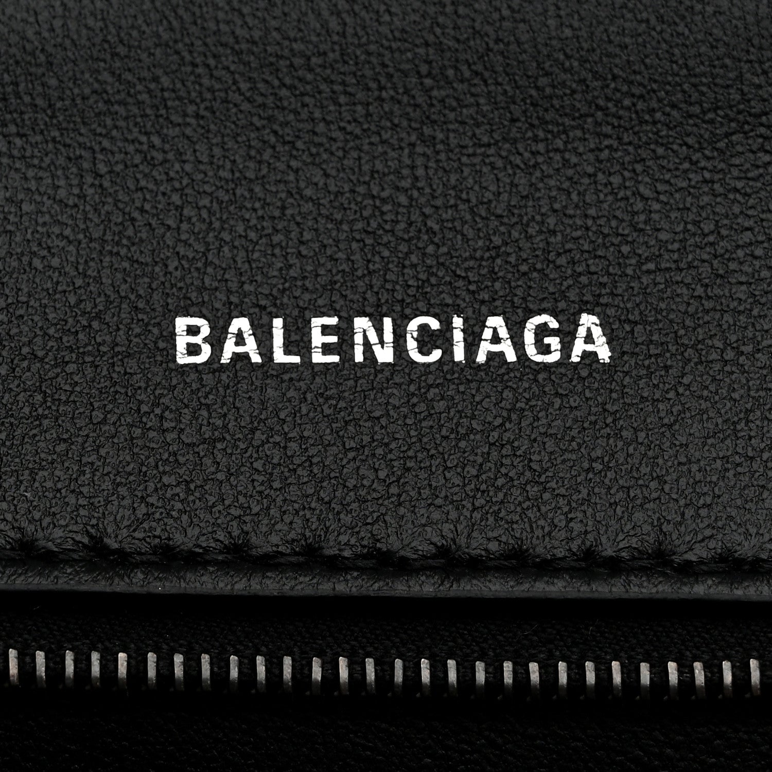 Balenciaga Matte Calfskin Snake Embossed Tonal B Small Hourglass Top Handle Bag Black 6 of 10