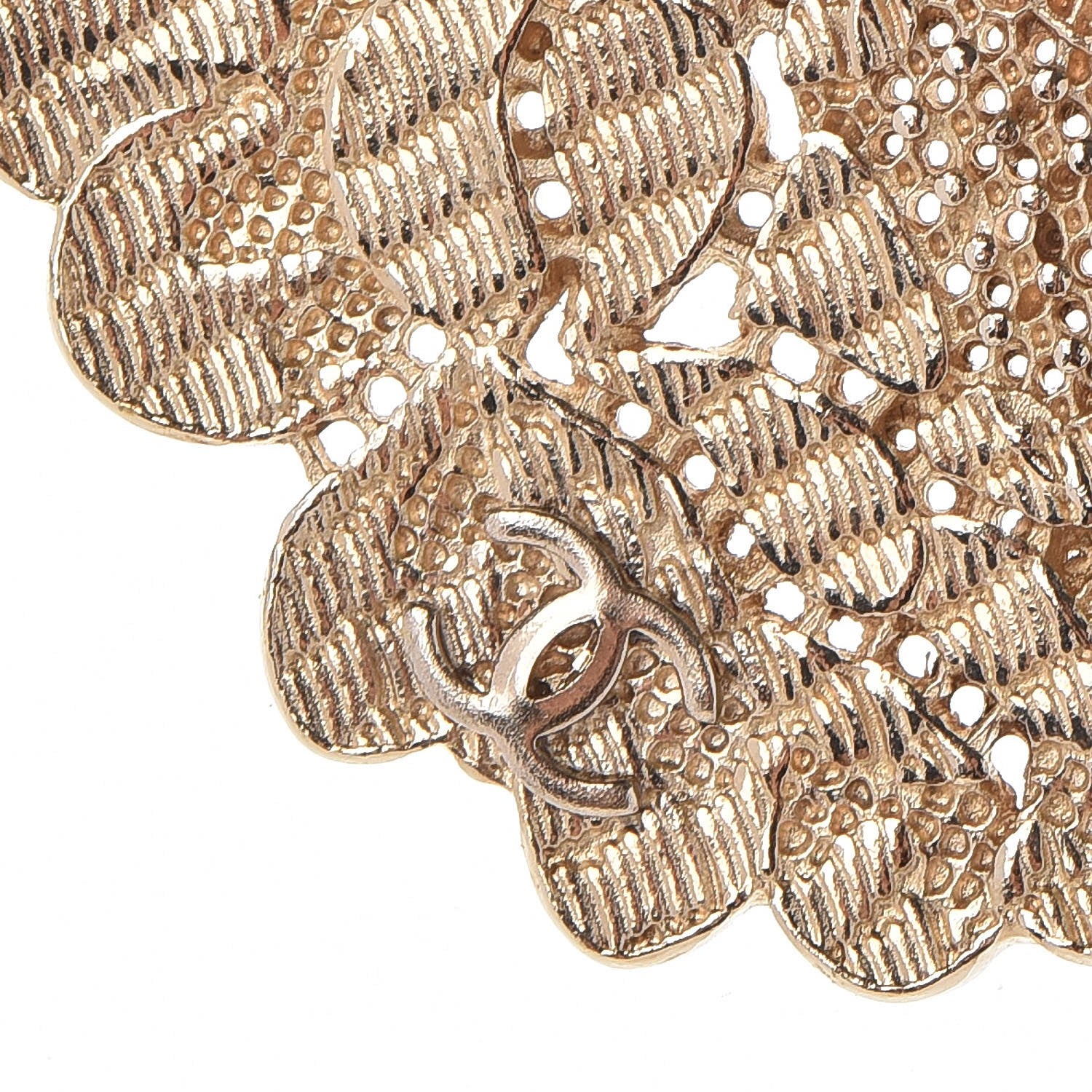 Chanel Pearl CC Camellia Short Necklace Gold 4 of 6