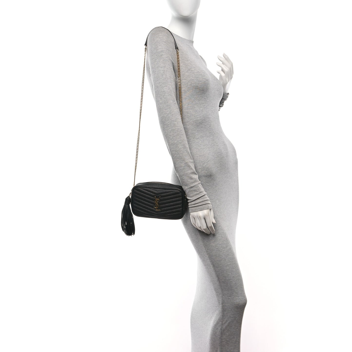 Grain De Poudre Matelasse Monogram Mini Lou Camera Bag Black