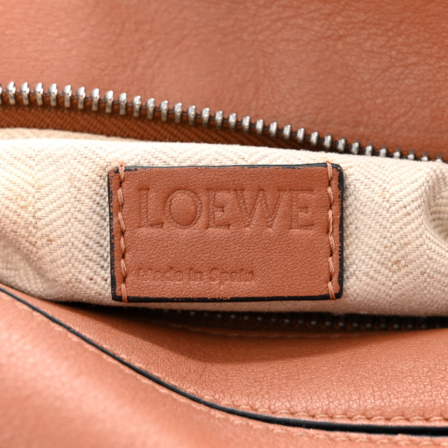 Loewe Grained Calfskin Small Puzzle Bag Tan 6 of 11