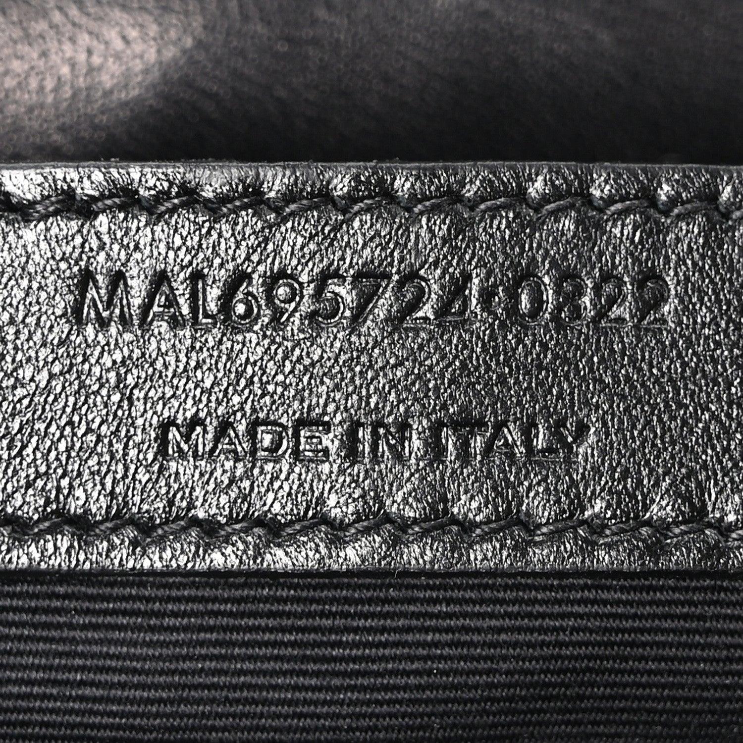 Saint Laurent Calfskin Crocodile Embossed Gaby Satchel Black 7 of 10
