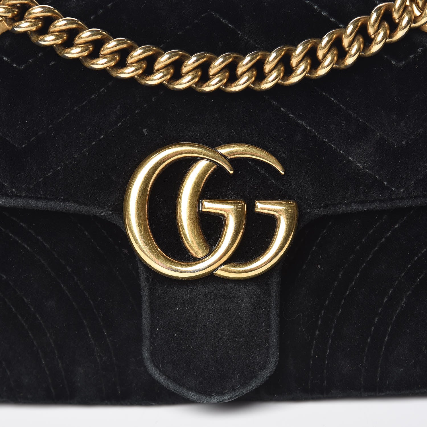 Gucci Velvet Matelasse Mini GG Marmont Shoulder Bag Black 21 of 21