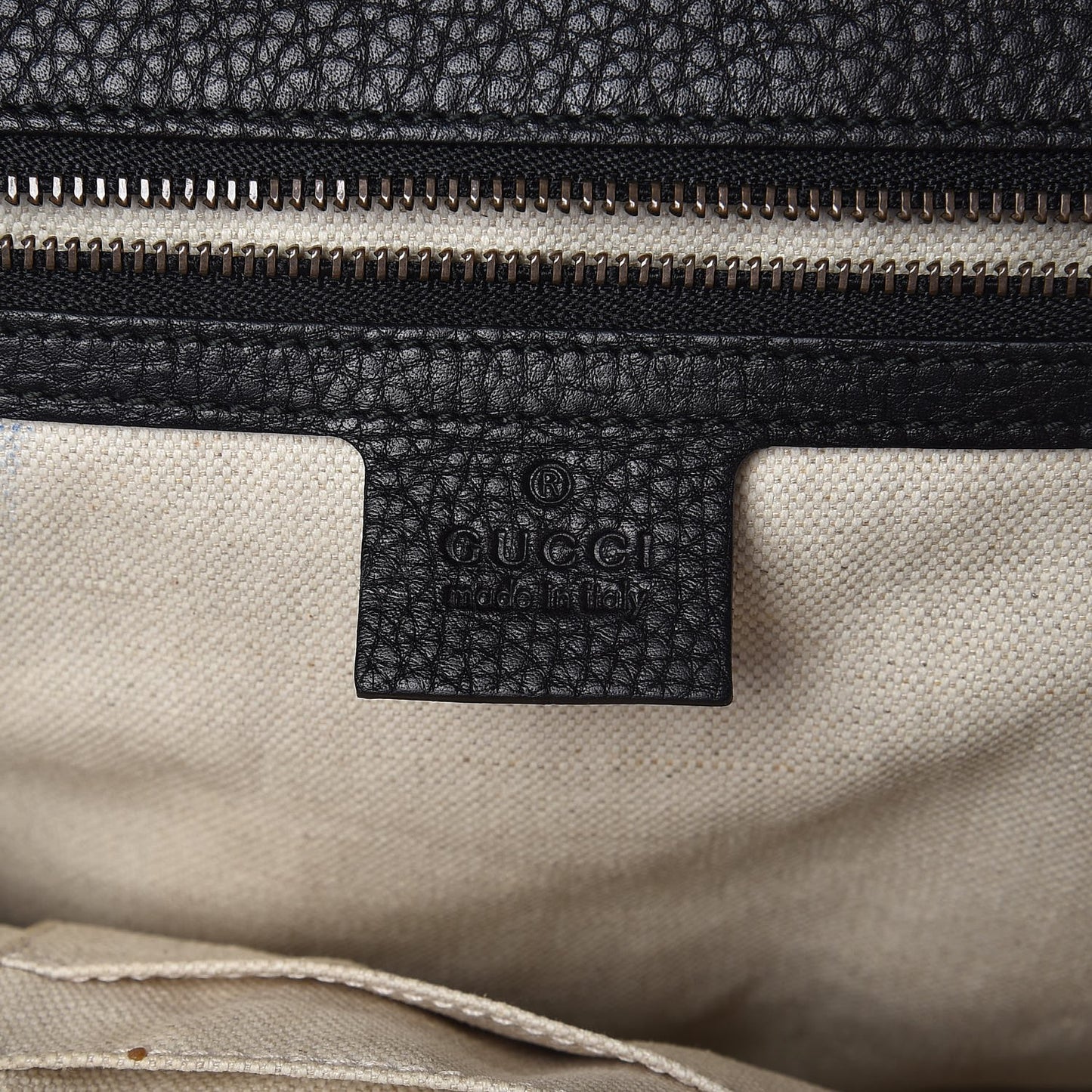 Calfskin Feline Medium GG Marmont Top Handle Bag Black