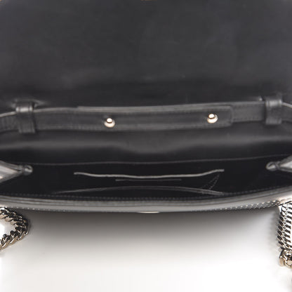 Saint Laurent Lambskin Matelasse Chevron Studded Medium Monogram Satchel Black 5 of 11
