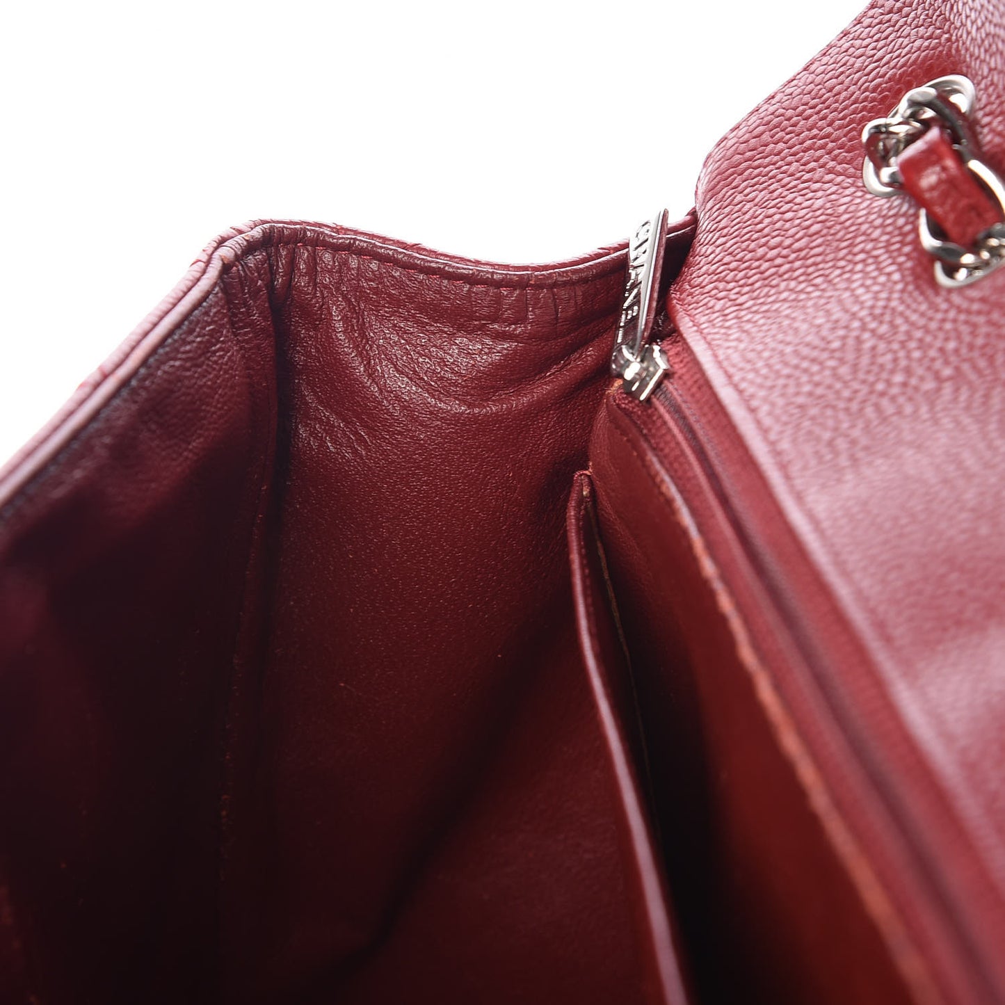 Caviar Quilted Jumbo Single Flap Red
