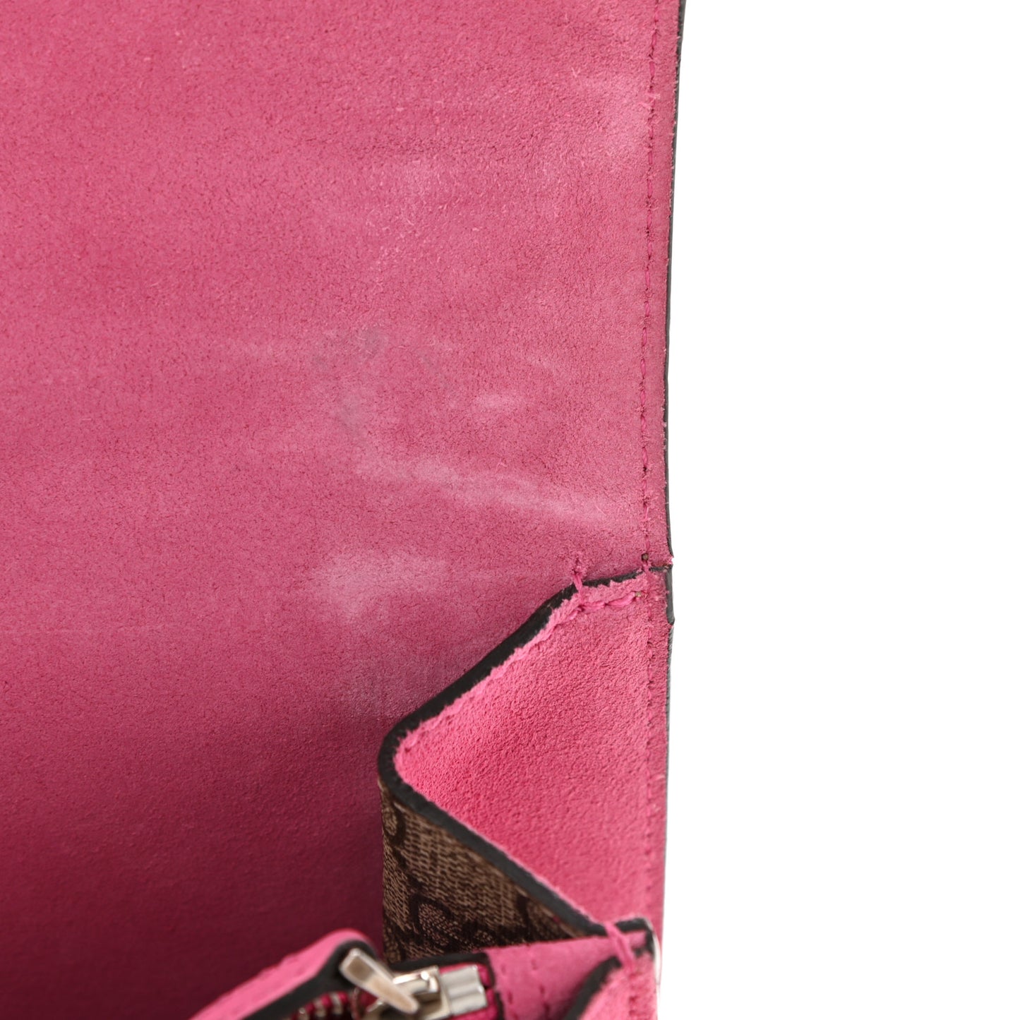 GG Supreme Monogram Suede Pierced Heart Embroidered Medium Dionysus Shoulder Bag Beige Ebony Pink Tropical Flower