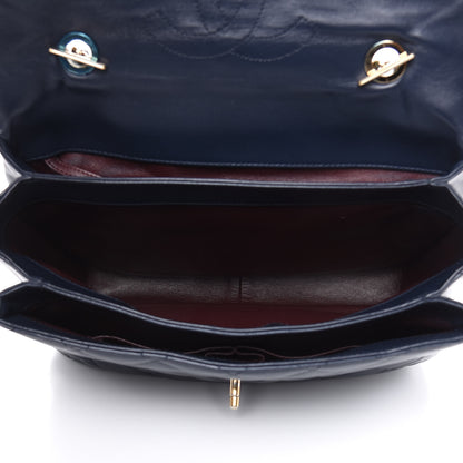 Chanel Lambskin Quilted Large Trendy CC Dual Handle Flap Bag Navy 5 of 17