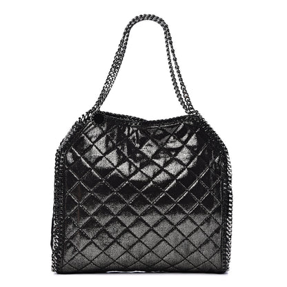 Stella McCartney Chamois Shiny Dotted Quilted Small Falabella Tote Ruthenium 1 of 8