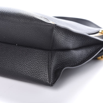 Tom Ford Pebbled Calfskin Small Alix Padlock Zip Hobo Bag Black 9 of 9