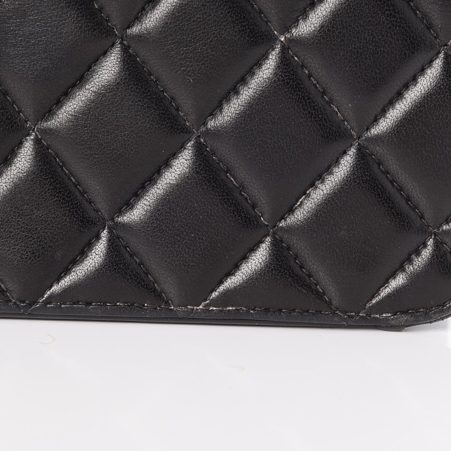 Lambskin Quilted Medium Single Flap Black