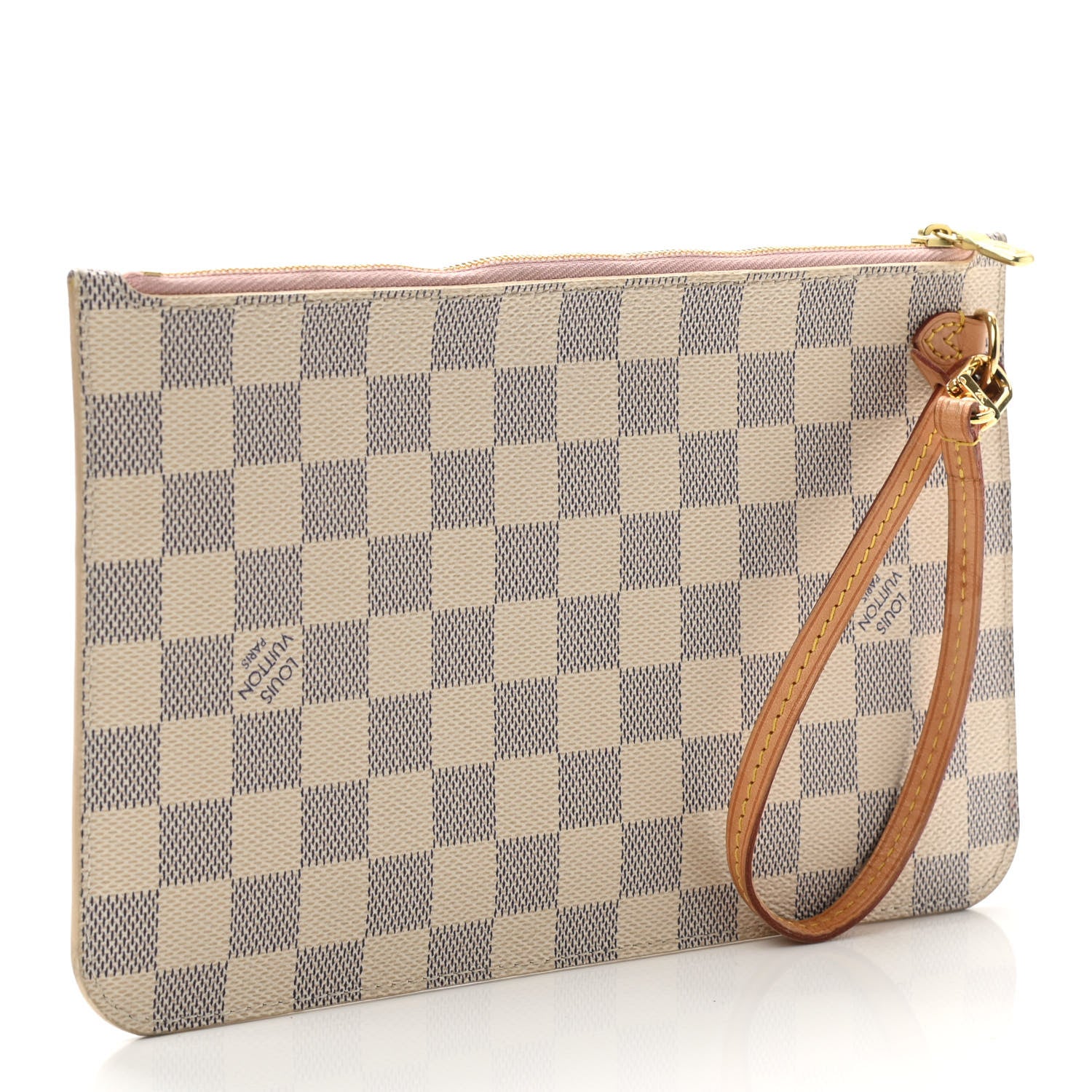 Louis Vuitton Damier Azur Neverfull MM GM Pochette Rose Ballerine 3 of 8