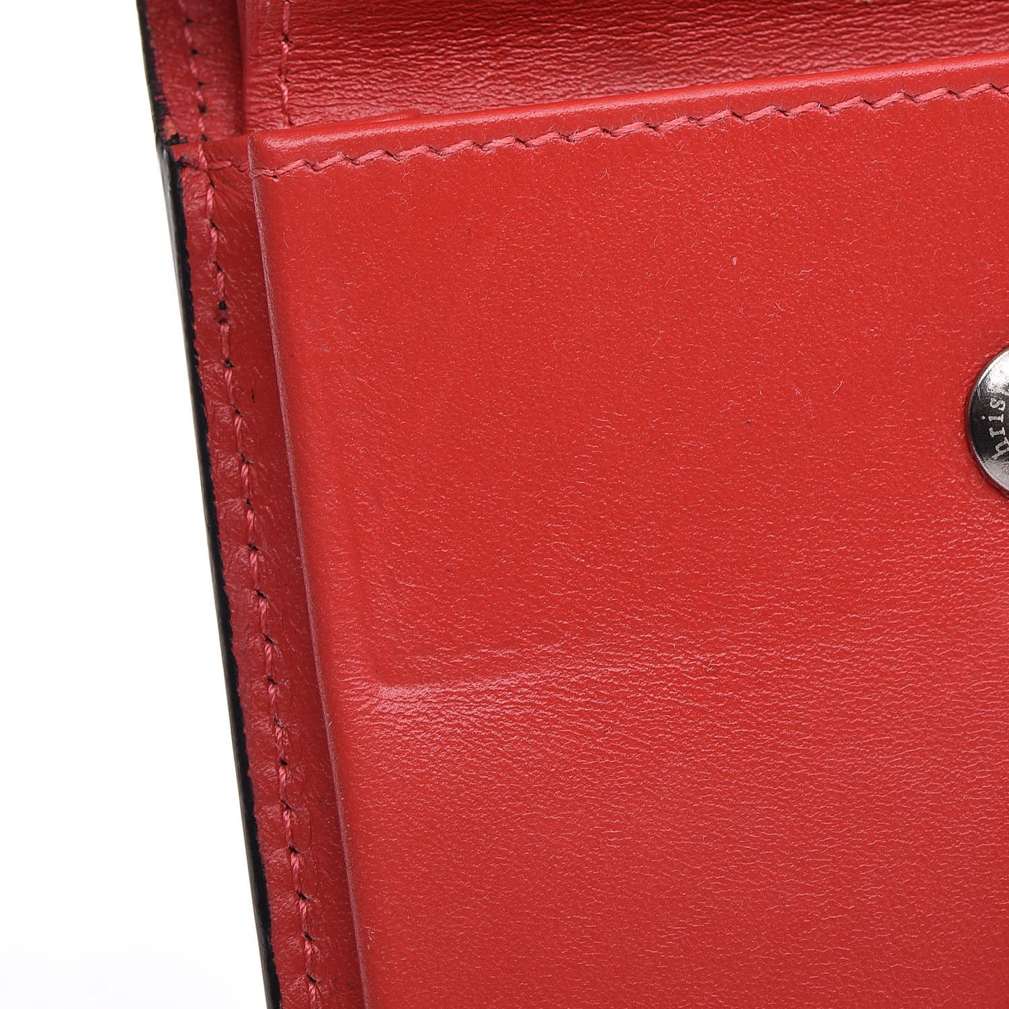 Calfskin Spiked Bi-Fold Wallet Black