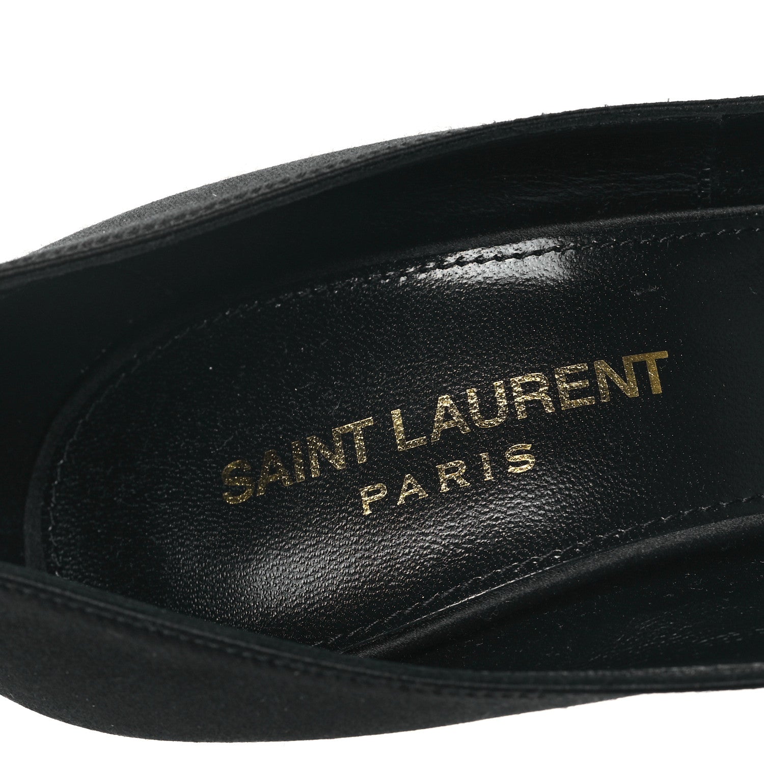Saint Laurent Satin Crystal Martinique 110 Pump 37 Black 7 of 9