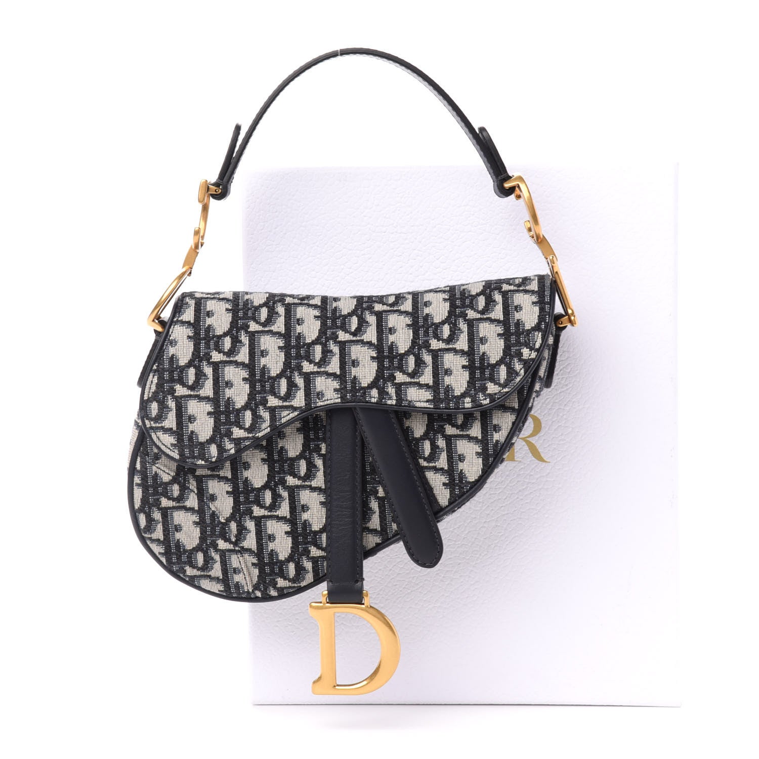 Christian Dior Oblique Mini Saddle Bag Blue 11 of 11