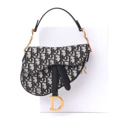 Christian Dior Oblique Mini Saddle Bag Blue 11 of 11