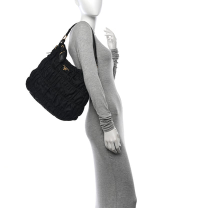 Prada Tessuto Nylon Gaufre Tote Black 2 of 13