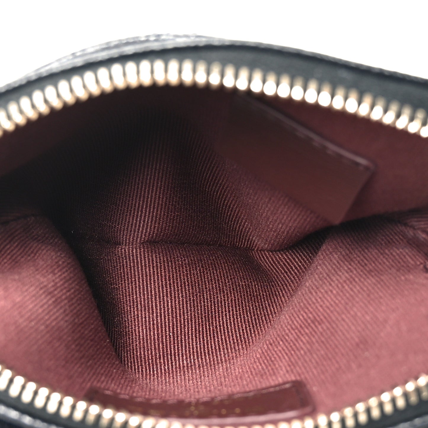 Caviar Quilted Zip Card Holder Wallet Black