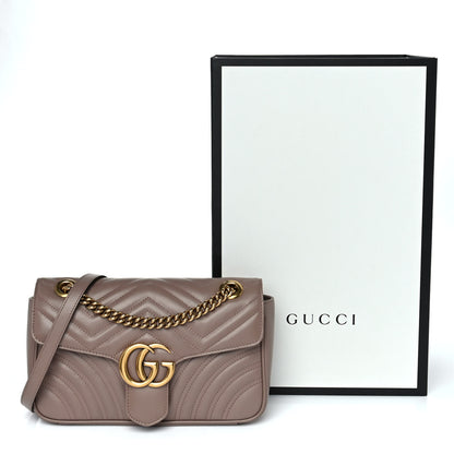 Gucci Calfskin Matelasse Small GG Marmont Shoulder Bag Porcelain Rose 12 of 12