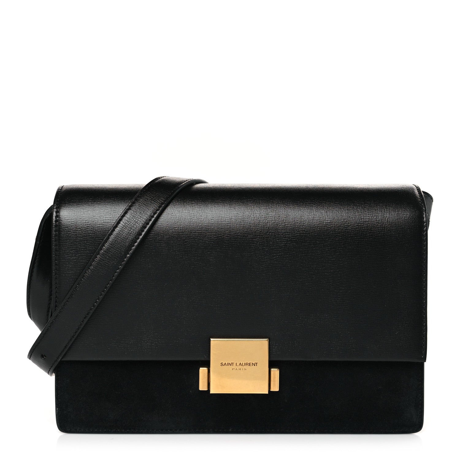 Saint Laurent Smooth Calfskin Suede Medium Bellechasse Black 1 of 10