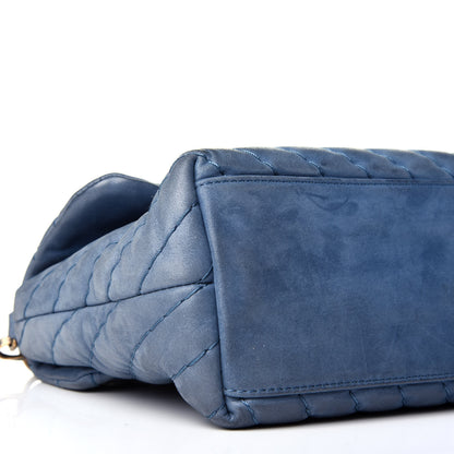 Chanel Iridescent Calfskin Surpique Chevron Jumbo Flap Blue 8 of 9
