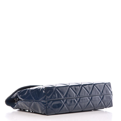Chanel Vinyl Quilted In The Business Flap Navy Blue 5 of 20