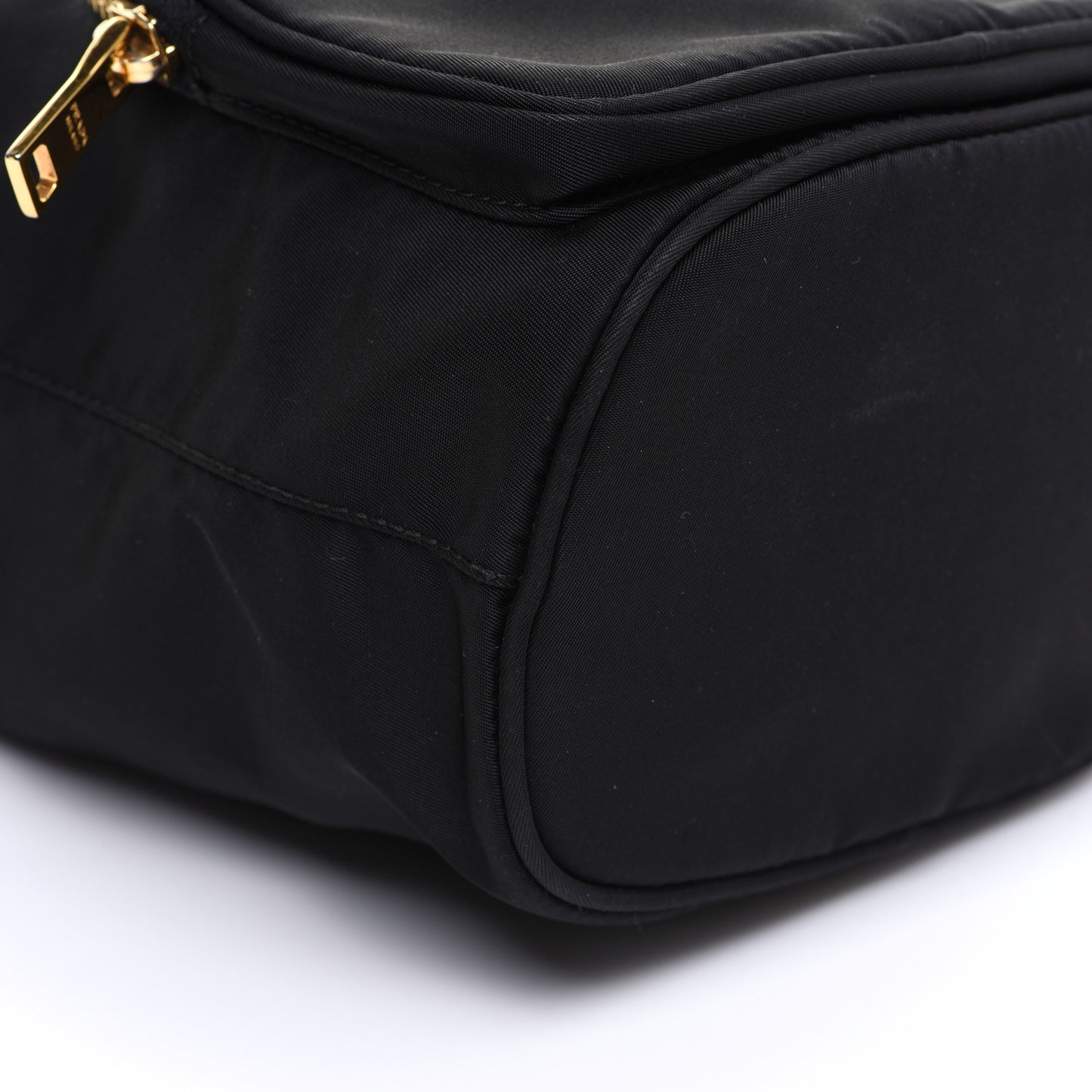 Saffiano Tessuto Nylon Mini Bucket Crossbody Bag Black